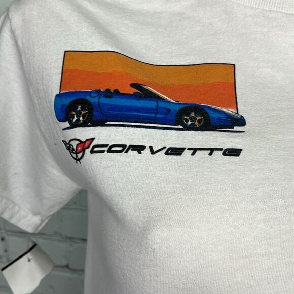 Chevrolet 1998 Corvette Convertible White T-Shirt NWT Small - Picture 6 of 8